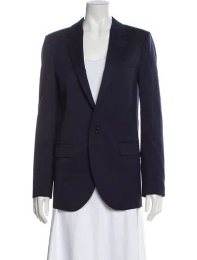 Pre-owned Moussy Wool Blazer In Blue