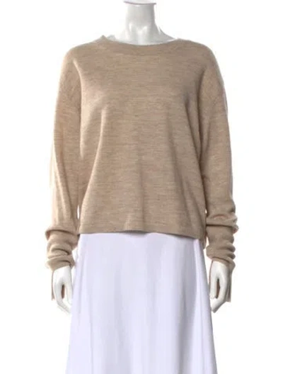 Pre-owned Moussy Wool Scoop Neck Sweater In Neutral