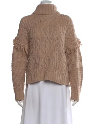 Pre-owned Moussy Wool Turtleneck Sweater In Neutral