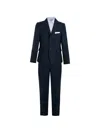 Moustache Alexander Checked Suit (set Of Three) In Blue