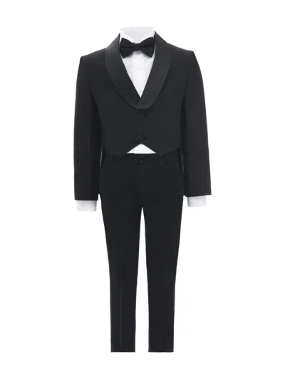 Moustache Baby Boy's & Little Boy's Classic Black Tailcoat Suit