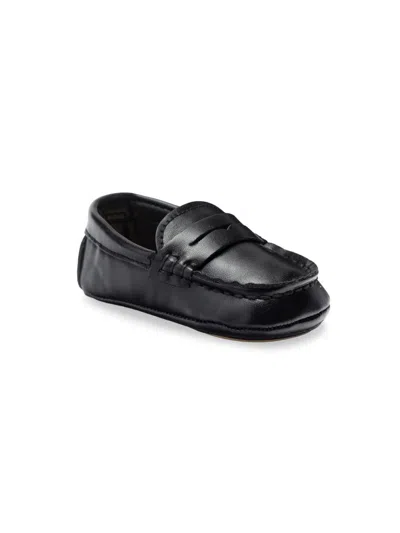 Moustache Babies' Penny-strap Leather Pre-walkers In Black
