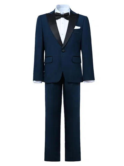 Moustache Baby Boy's, Little Boys & Boy's Peak Lapel Wool Suit In Blue