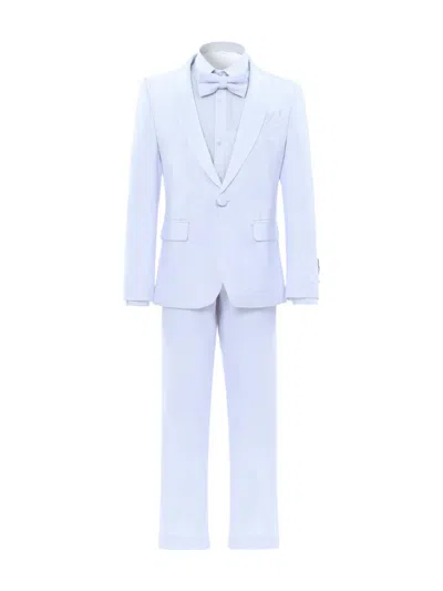 Moustache Kids' Single-breasted Suit In White