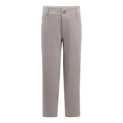 Moustache Beige Casual Pants For Kid Boys