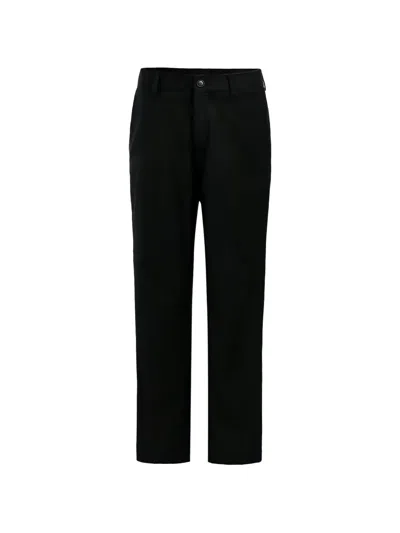 Moustache Kids' Belt-loops Straight-leg Trousers In Black