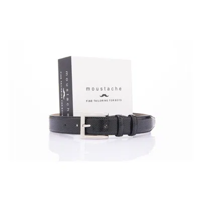 Moustache Kids'  Black Dotted Leather Belt