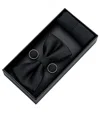 Moustache Black Etched Bowtie Set