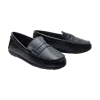 Moustache Black Faux Leather Penny Loafers By Childsplay Clothing In Blue