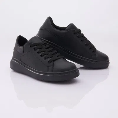Moustache Black Lace Sneakers