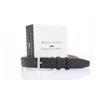 Moustache Black Matte Leather Belt
