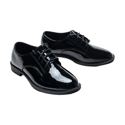 Moustache Black Oxford Laced Dress Shoes By Childsplay Clothing