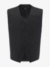 Moustache Black Paisley Print Vest And Bowtie In Black