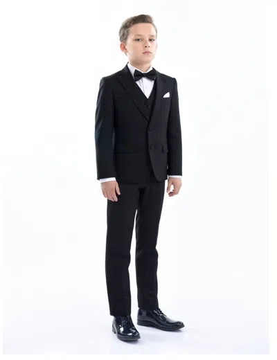 Moustache Black Peak Lapel Tuxedo Set By Childsplay Clothing