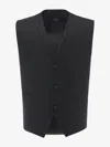 Moustache Black Print Vest & Bowtie In Black