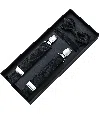 Moustache Black Textured Suspenders Set By Childsplay Clothing In Blue