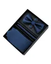 Moustache Blue Dotted Tie Set In Blue