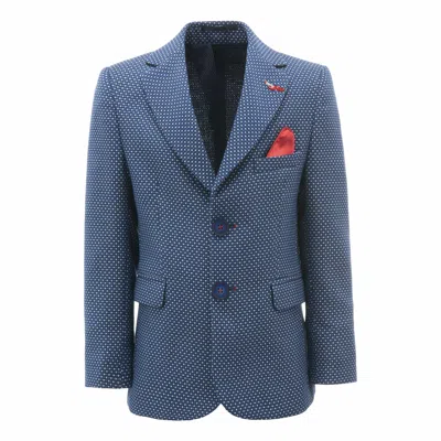 Moustache Blue Embroidered Formal Blazer