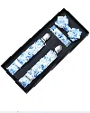 Moustache Blue Floral Pattern Suspenders Set