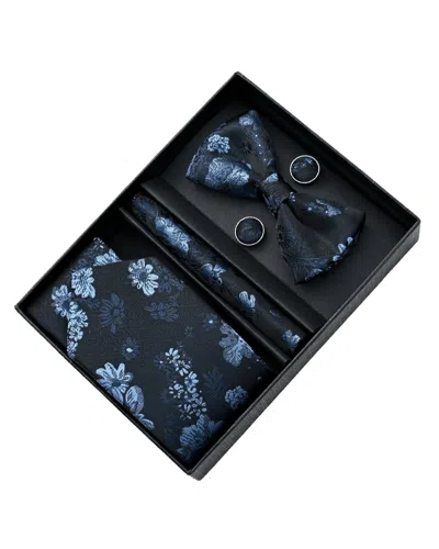 Moustache Kids'  Blue Floral Tie Set