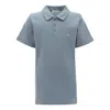 Moustache Kids'  Blue Solid Logo Polo