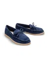 Moustache Navy Suede Formal Laced Dress Shoes By Childsplay Clothing In Blue