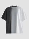 Moustache Gradient-effect Contrast-stitch T-shirt In White