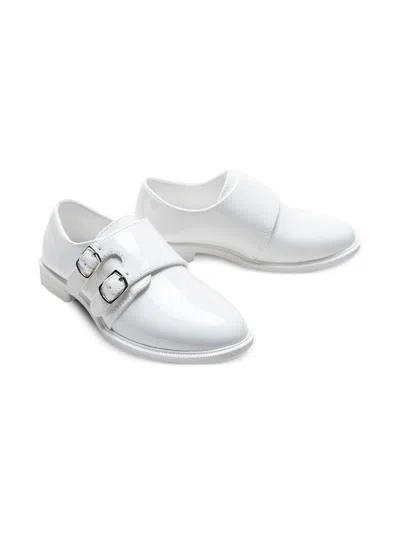 Moustache Kids' Buckled Shoes In White