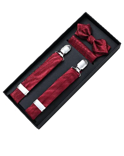 MOUSTACHE MOUSTACHE CLASSIC RED SUSPENDER SET BY CHILDSPLAY CLOTHING