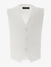 Moustache Cream Floral Print Vest & Bowtie White In White