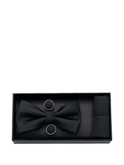 Moustache Kids' Cufflinks Bow Tie Set In Orange