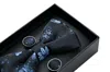 Moustache Dark Blue Floral Bowtie Set In Blue