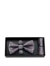Moustache Dotted Bow Tie In Metallic