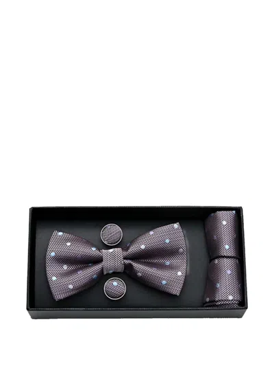 Moustache Kids' Dotted Bow Tie In Metallic