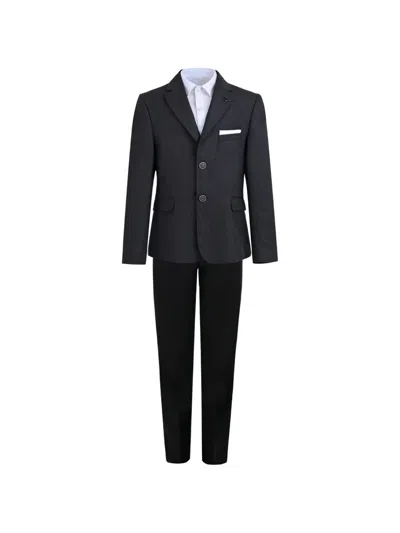 Moustache Kids' Edward Structured Suit (set Of Four) In Gray