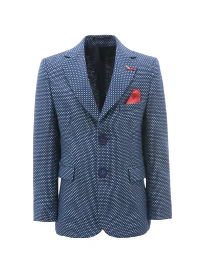 Moustache Kids' Embroidered Blazer In Blue