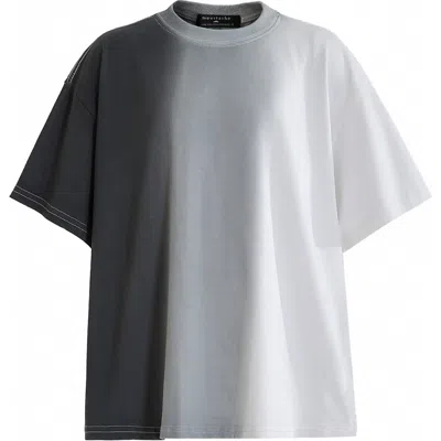 Moustache Kids'  Fade Effect Crew Tee In Black