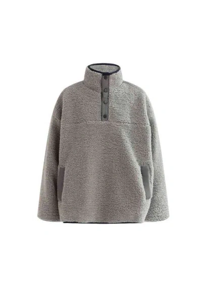 Moustache Kids'  Fleece Pullover In Gray