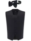 Moustache Floral-jacquard Waistcoat Set In Black
