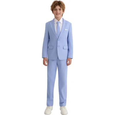 Moustache Kids'  Four-piece Tailored Suit Set In Blue