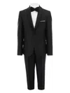 Moustache Glitter-trim Single-breasted Tuxedo In Black