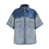 Moustache Gradient Denim Shirt In Multi