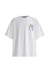 Moustache Graphic-print Oversized T-shirt In White