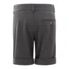 Moustache Gray Athleisure Shorts In Black
