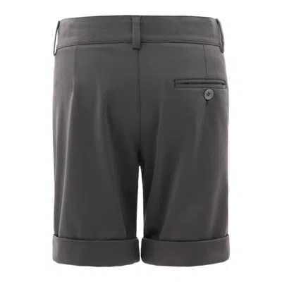 Moustache Kids'  Gray Athleisure Shorts In Black