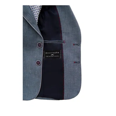 Moustache Gray Peak Lapel Blazer