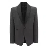 Moustache Gray Shawl Lapel Blazer