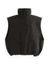 Moustache Grid-pattern Quilted Gilet In Black