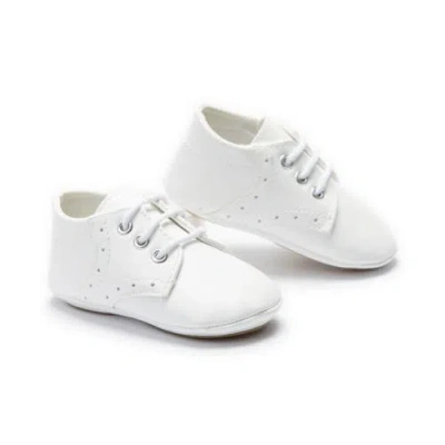 Moustache Babies'  Lace-up Shoes In White