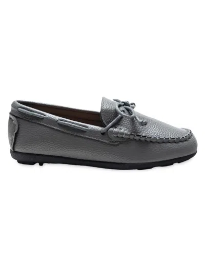 Moustache Kids' Leather Moccasin Loafers In Multi
